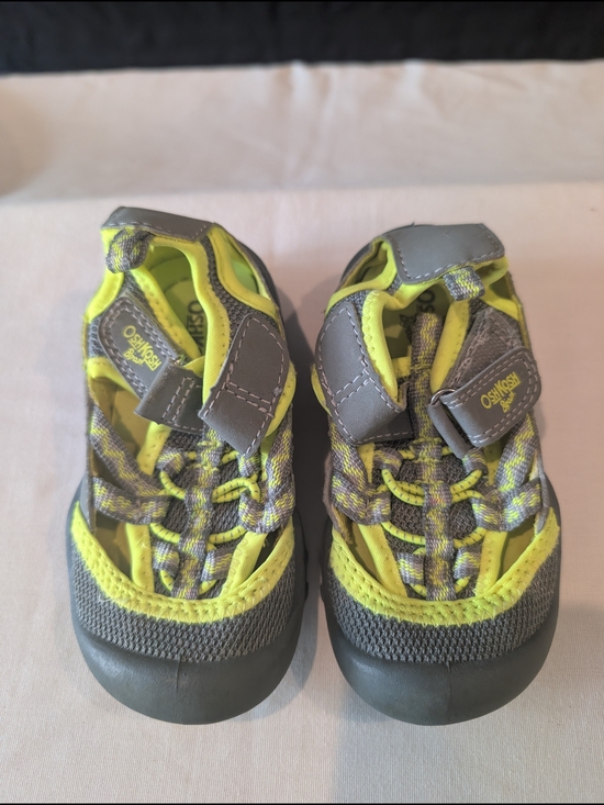 OshKosh B'gosh Other - OshKosh B'gosh Gray and Neon Yellow Kids Sport Sandals